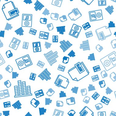 Satır Müzik Dengeleyiciyi, MP3 dosya belgesini ve Müzik çalıcısını pürüzsüz desen üzerinde ayarla. Vektör.