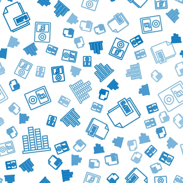 Satır Müzik Dengeleyiciyi, MP3 dosya belgesini ve Müzik çalıcısını pürüzsüz desen üzerinde ayarla. Vektör.