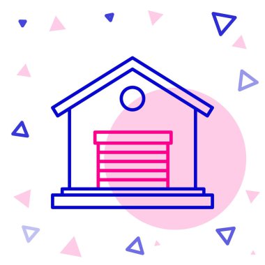 Hat Deposu simgesi beyaz arkaplanda izole edildi. Renkli taslak konsepti. Vektör İllüstrasyonu.