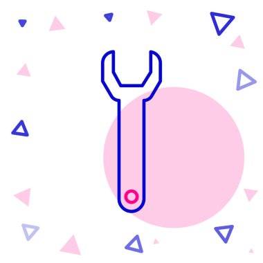 Çizgi Anahtarı simgesi beyaz arkaplanda izole edildi. Renkli taslak konsepti. Vektör İllüstrasyonu.