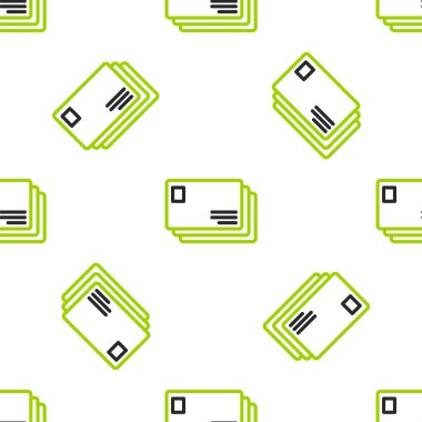 Satır Zarfı simgesi beyaz arkaplanda izole edilmiş kusursuz desen. E- posta mektup sembolü. Vektör İllüstrasyonu.