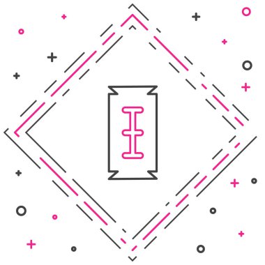 Jilet çizgisi simgesi beyaz arkaplanda izole edildi. Renkli taslak konsepti. Vektör İllüstrasyonu.