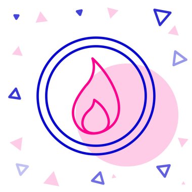 Ateş hattı simgesi beyaz arkaplanda izole edildi. Renkli taslak konsepti. Vektör İllüstrasyonu.