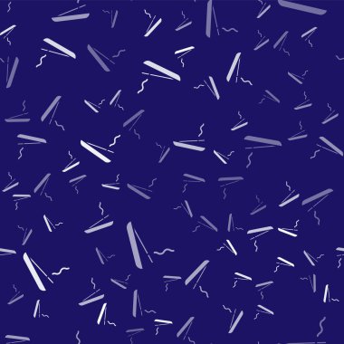 Beyaz Kokulu Spa çubuğu, ahşap bir simgede, mavi arka planda izole edilmiş, pürüzsüz bir desen. Tütsü çubuğu. Kozmetik prosedür aromaterapisi. Vektör İllüstrasyonu.