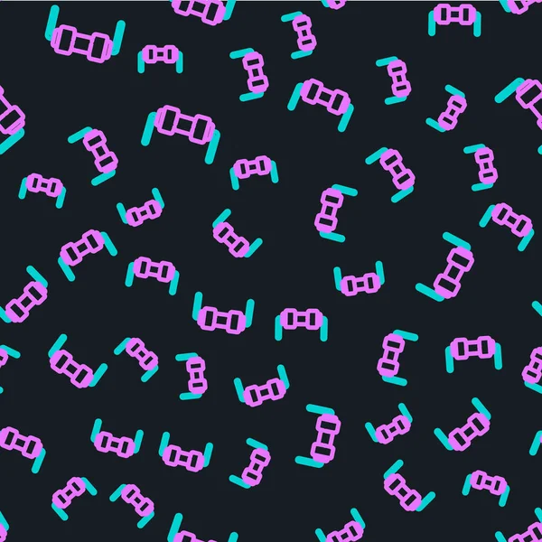 Hat direnci elektrik ikonu siyah arka planda izole edilmiş. Vektör İllüstrasyonu.