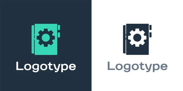 Logotype Felhasználói Kézikönyv Ikon Elszigetelt Fehér Háttér Használati Utasítás Utasítás — Stock Vector