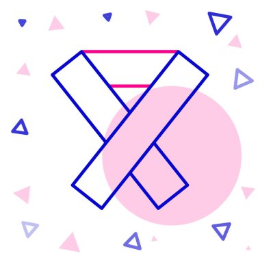 Beyaz arkaplanda çizgi farkındalık kurdelesi simgesi izole edildi. Kamuoyunun engelliliğe, sağlık koşullarına ve sağlığa karşı farkındalığı. Renkli taslak konsepti. Vektör İllüstrasyonu.