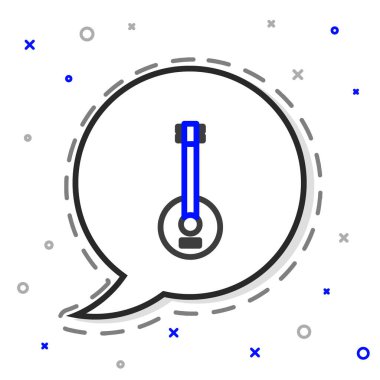 Banjo simgesi beyaz arkaplanda izole edildi. Müzik aleti. Renkli taslak konsepti. Vektör İllüstrasyonu.