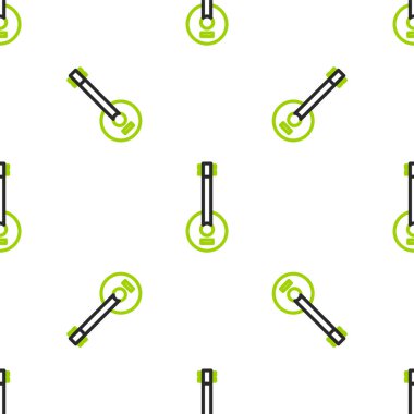 Banjo simgesi beyaz arkaplanda iz bırakmadı. Müzik aleti. Vektör İllüstrasyonu.