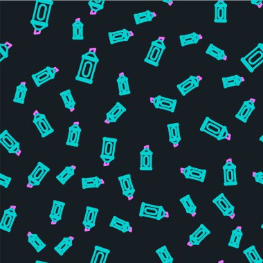 Çizgi İşaretleyici kalem simgesi siyah arkaplanda izole edilmiş. Vektör İllüstrasyonu.