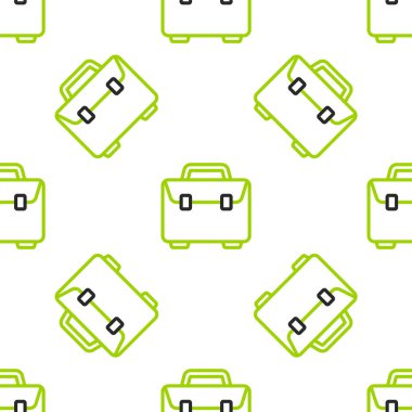 Satır Evrak Çantası simgesi beyaz arkaplanda izole edilmiş kusursuz desen. İş ilanı. İş portföyü. Vektör İllüstrasyonu.