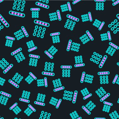 Satır Parola Koruması ve güvenlik erişim simgesi siyah arkaplanda izole edilmiş. Güvenlik, güvenlik, koruma, gizlilik kavramı. Vektör İllüstrasyonu.