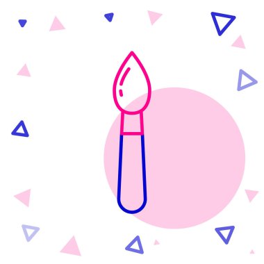 Çizgi fırçası simgesi beyaz arkaplanda izole edildi. Renkli taslak konsepti. Vektör İllüstrasyonu.