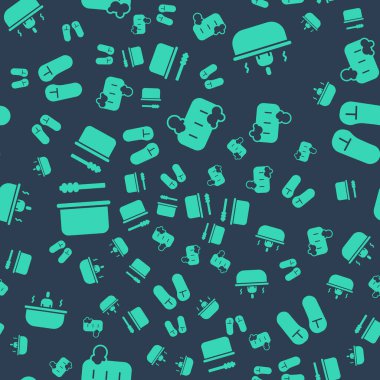 Köpüklü sabun, küvet, sauna kovası, kepçe ve terlik. Vektör.