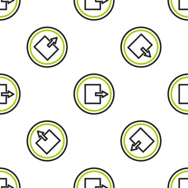 Çizgi Yangın çıkış simgesi beyaz arkaplanda izole edilmiş kusursuz desen. Acil durum ikonunu ateşle. Vektör İllüstrasyonu.