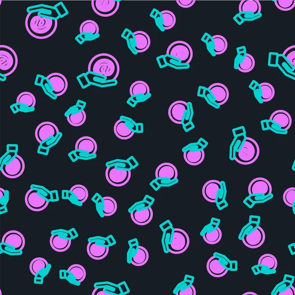 El simgesindeki satır postaları ve e-postalar siyah arkaplanda izole edilmiş kusursuz desen. Zarf sembolü e-postası. E- posta kodu. Vektör İllüstrasyonu.