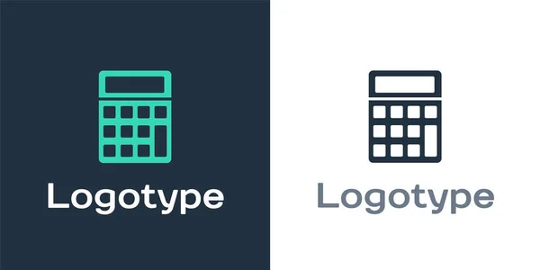 Logotype Calculator Icoon Geïsoleerd Witte Achtergrond Boekhoudkundig Symbool Bedrijfsberekeningen Wiskunde — Stockvector