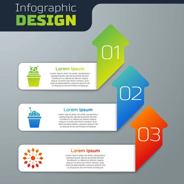 Definir Bolo Bolo Fogo Artifício Modelo Infográfico Negócios Vetor — Vetor de Stock