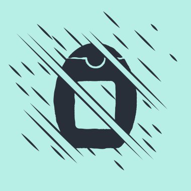 Yeşil arka planda izole edilmiş siyah şampuan ikonu. Arıza tarzı. Vektör.