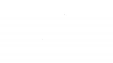 Siyah çizgili adamın öksürük ikonu beyaz arka planda izole edildi. Viral enfeksiyon, grip, grip, soğuk algınlığı semptomları. Tüberküloz, kabakulak, boğmaca. 4K Video hareketli grafik canlandırması.