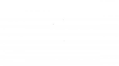 Siyah çizgi insan ve virüs ikonu beyaz arka planda izole edildi. Corona virüsü 2019-nCoV. Bakteri ve mikroplar, hücre kanseri, mikrop, mantar. 4K Video hareketli grafik canlandırması