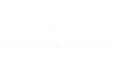 Siyah çizgi Corona virüsü 2019-nCoV simgesi beyaz arkaplanda izole edildi. Bakteri ve mikroplar, hücre kanseri, mikrop, mantar. 4K Video hareketli grafik canlandırması