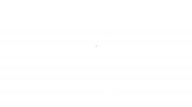 Beyaz arka planda izole edilmiş siyah çizgi şampuan ikonu. 4K Video hareketli grafik canlandırması