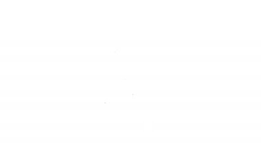 Beyaz arkaplanda siyah çizgi Mascara fırça simgesi izole edildi. 4K Video hareketli grafik canlandırması