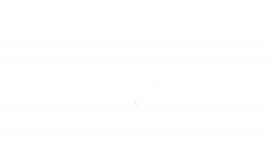 Beyaz arka planda siyah çizgi kremi ya da losyon kozmetik tüp ikonu izole edilmiş. Erkekler için vücut bakım ürünleri. 4K Video hareketli grafik canlandırması