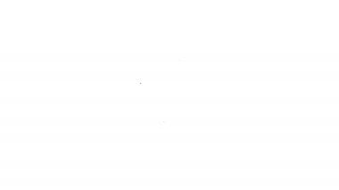 Beyaz arka planda izole edilmiş siyah çizgi şampuan ikonu. 4K Video hareketli grafik canlandırması