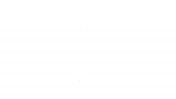 Línea negra Icono de perfume aislado sobre fondo blanco. Animación gráfica de vídeo 4K — Vídeo de stock