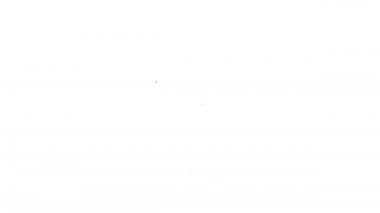 İngiliz anahtarı anahtar simgesine sahip siyah çizgi konumu beyaz arkaplanda izole edildi. Ayarlama, servis, ayar, bakım, onarım, onarım. 4K Video hareketli grafik canlandırması