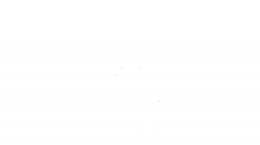 Beyaz arkaplanda siyah çizgi tornavida ve anahtar anahtarı simgesi izole edildi. Servis aracı sembolü. 4K Video hareketli grafik canlandırması