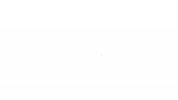 Ikon botol cat garis hitam Nail diisolasi pada latar belakang putih. Animasi grafis gerak Video 4K — Stok Video