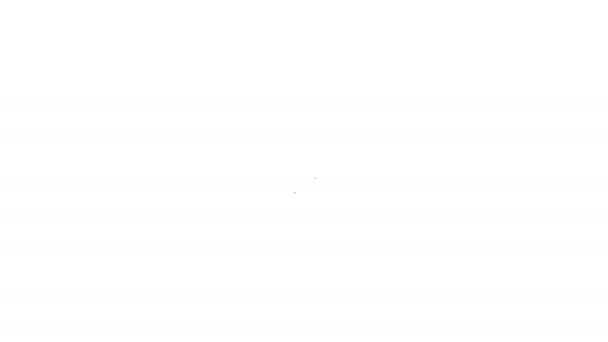 Fekete vonal Köröm fájl ikon elszigetelt fehér háttér. Manikűr szerszám. 4K Videó mozgás grafikus animáció — Stock videók