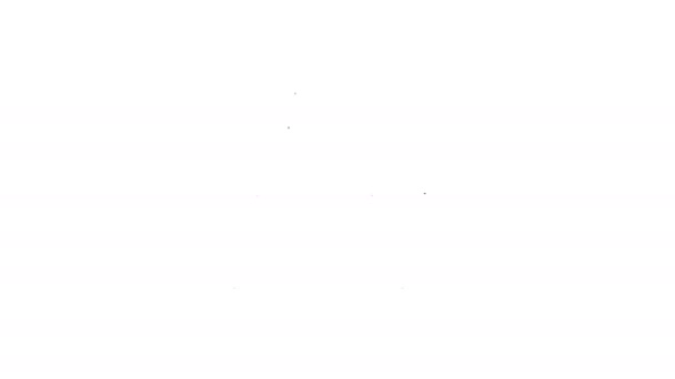 Icona Toolbox linea nera isolata su sfondo bianco. Firma cassetta degli attrezzi. Animazione grafica 4K Video motion — Video Stock