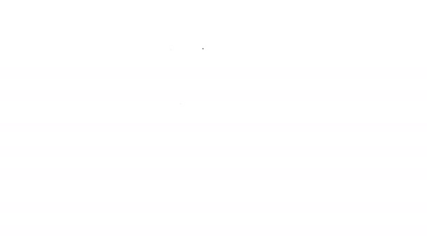 Linha preta Calliper ou paquímetro e ícone escala isolado no fundo branco. Ferramentas de medição de precisão. Animação gráfica em movimento de vídeo 4K — Vídeo de Stock