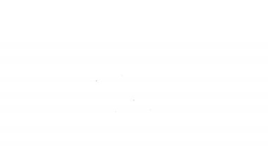 Siyah çizgi bilgisayar monitörü ve vites simgesi beyaz arkaplanda izole edildi. Ayarlama, servis, ayar, bakım, onarım, onarım. 4K Video hareketli grafik canlandırması