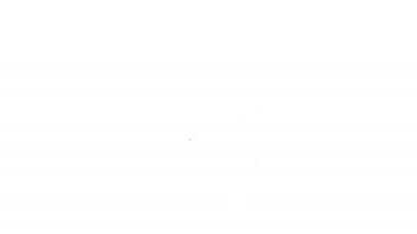 Beyaz arkaplanda siyah çizgi Algoritma simgesi izole edildi. Yapay Zeka koleksiyonundan algoritma sembolü tasarımı. 4K Video hareketli grafik canlandırması