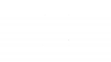 Siyah hat Router ve wi-fi sinyal simgesi beyaz arkaplanda izole edildi. Kablosuz ethernet modem yönlendirici. Bilgisayar teknolojisi interneti. 4K Video hareketli grafik canlandırması