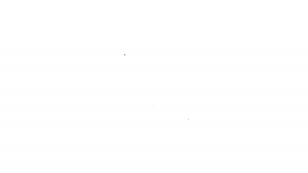 Linea nera Icona impostazione browser isolata su sfondo bianco. Regolazione, assistenza, manutenzione, riparazione, fissaggio. Animazione grafica 4K Video motion — Video Stock