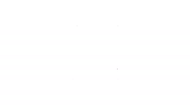 Zwarte lijn Router en wi-fi signaal pictogram geïsoleerd op witte achtergrond. Draadloze ethernet modem router. Computertechnologie internet. 4K Video motion grafische animatie — Stockvideo