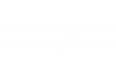 Siyah çizgi saat simgesi beyaz arkaplanda izole edildi. Zaman sembolü. 4K Video hareketli grafik canlandırması