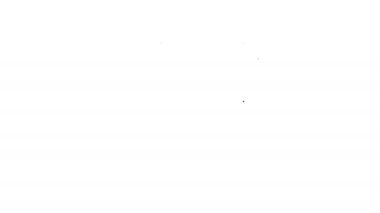 Siyah çizgi takvim simgesi beyaz arkaplanda izole edildi. Olay hatırlatma sembolü. 4K Video hareketli grafik canlandırması