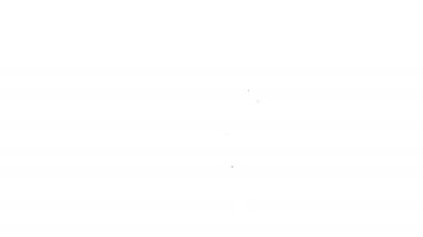 Siyah çizgi takvim simgesi beyaz arkaplanda izole edildi. Olay hatırlatma sembolü. 4K Video hareketli grafik canlandırması