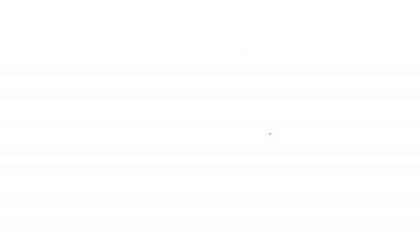 Beyaz arkaplanda siyah çizgi grafik tableti simgesi izole edildi. 4K Video hareketli grafik canlandırması