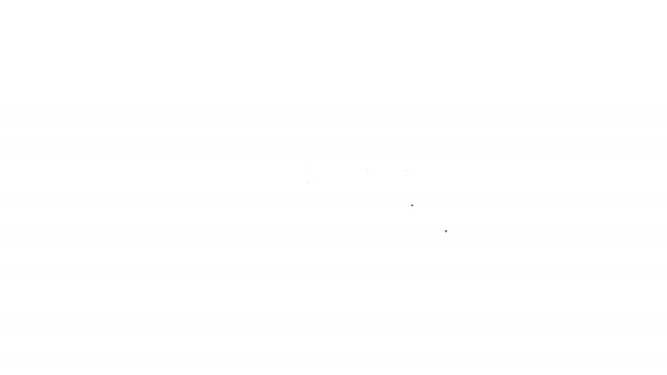 Černá čára Ikona digitálních budíků izolovaná na bílém pozadí. Elektronické budíky. Ikona času. Grafická animace pohybu videa 4K — Stock video