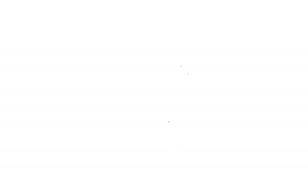 Icono de calendario de línea negra aislado sobre fondo blanco. Evento símbolo recordatorio. Animación gráfica de vídeo 4K — Vídeos de Stock