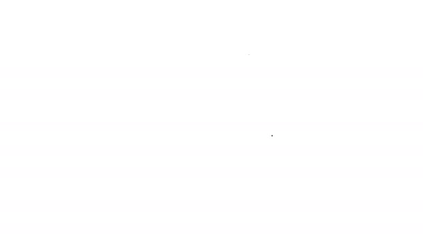 Linha preta Ícone de tablet gráfico isolado em fundo branco. Animação gráfica em movimento de vídeo 4K — Vídeo de Stock