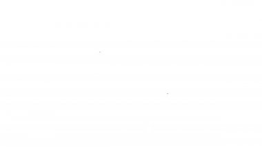 Beyaz arkaplanda siyah çizgi grafik tableti simgesi izole edildi. 4K Video hareketli grafik canlandırması